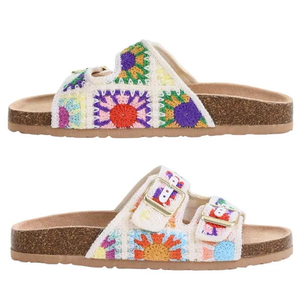 Dirty Laundry Granny Square Slide Sandals Size 8 - Image 2