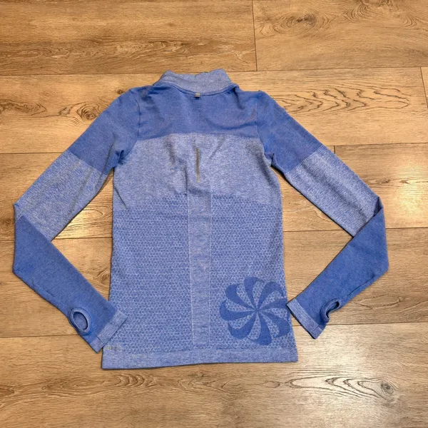 Nike Running Half Zip Pullover‎ Thumbhole Blue Small S Activewear Top Womens - Image 2