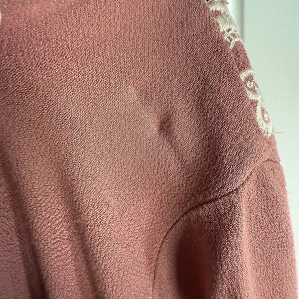 Forever‎ 21 Womens Dress Sz 1X Mini Embroidered Dusty Rose Tunic Cottagecore - Image 7