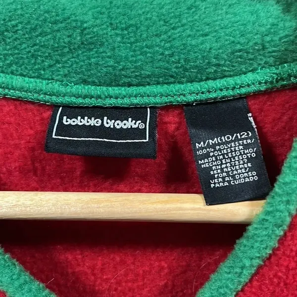 Bobbie Brooks fleece snowman sweater Green Size M - Image 2