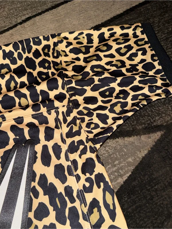 WWE Mitchell & Ness WrestleMania Vegas Leopard Print Jersey - Tan & Black - Image 15