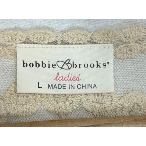 NWT Bobbie Brooks Lace Top‎ Womens Large Sheer Ivory Romantic Coquette Festival - Image 5