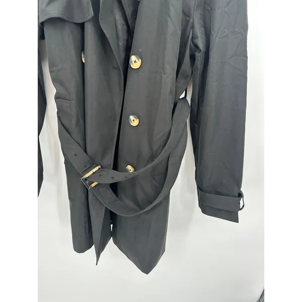 Orolay Womens Double-Breasted Trench Coat Size XL Black Belted Casual Outdoors‎ - Image 4