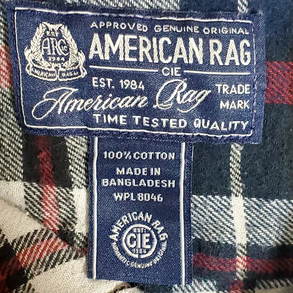 American Rag SOFT Red & Black Long Sleeve Button Up Women Size‎ L Flannel Shirt - Image 6