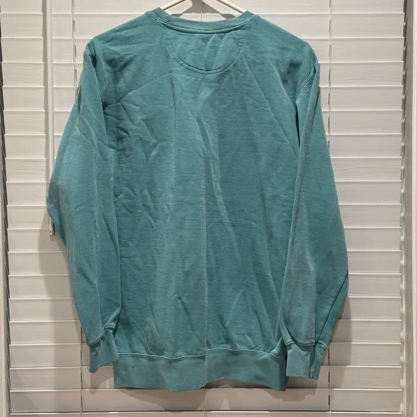 Divi Sweatshirt Women Small‎ Teal Green Varsity Logo Crew Neck Pullover - Image 3