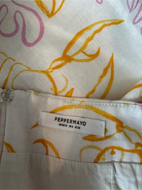 Peppermayo x Rikki Day Seafood Print Linen Halter Top and Mini Skirt Set - Image 8