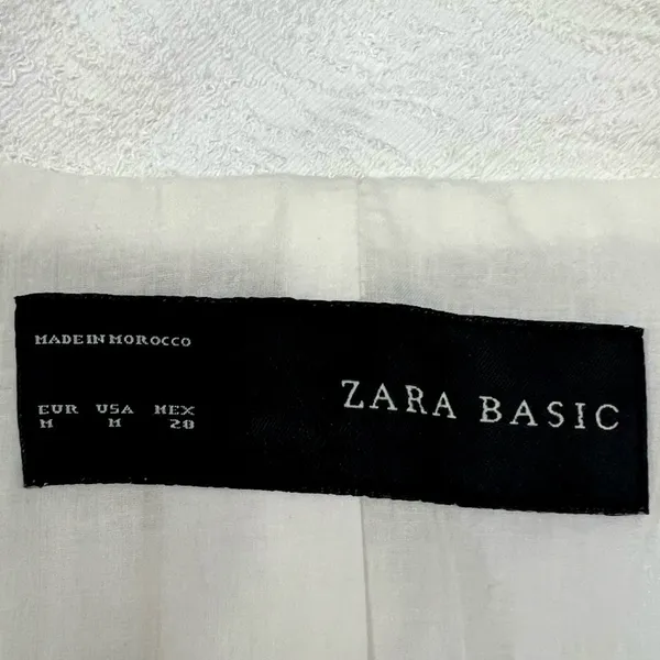 NWT - Zara Ivory Floral Jacquard Textured Blazer - Size M - Image 10