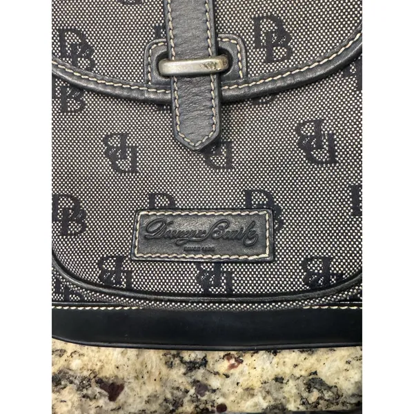 Dooney Bourke Messenger Crossbody Shoulder Bag Logo Canvas Leather‎ - Image 7