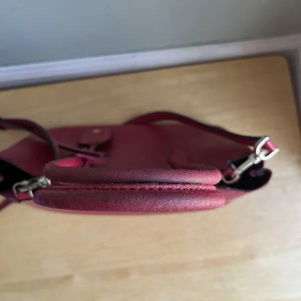 Kate Spade New York Red Leather Satchel Top Handle Crossbody Bag Medium - Image 10