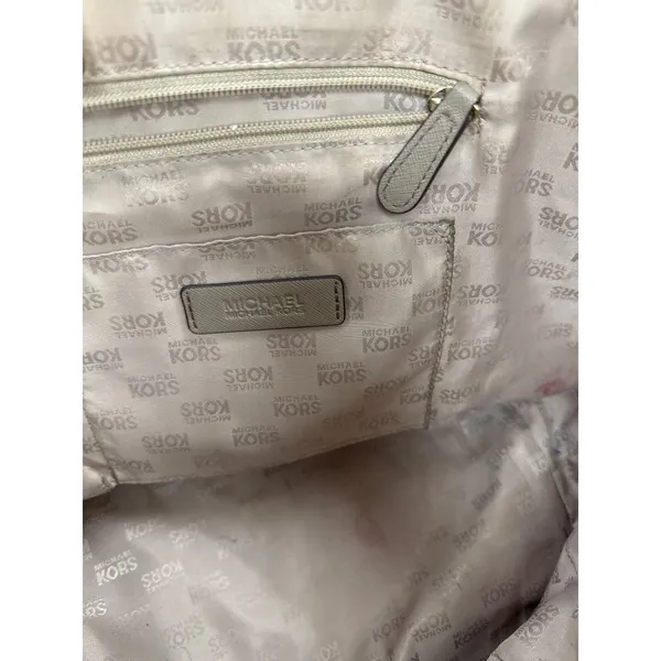 Michael Kors women’s gray purse handbag tote AUTHENTIC SKU 2513 - Image 13