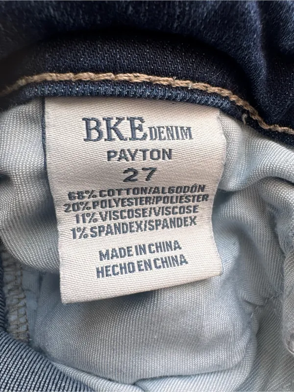 BKE Payton Women’s 27 Mid Rise Bootcut Dark Wash Stretch Jeans - Image 3