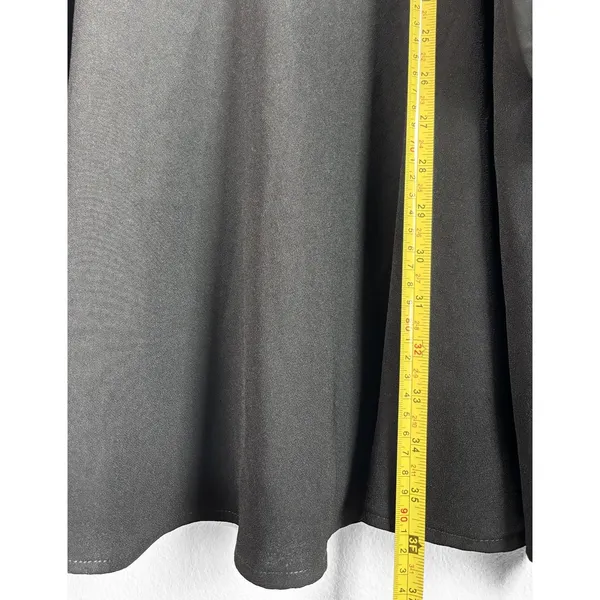 Hell Bunny Black Gothic Mock Neck Bow Long Sleeve Flare Dress Size L NWT - Image 5