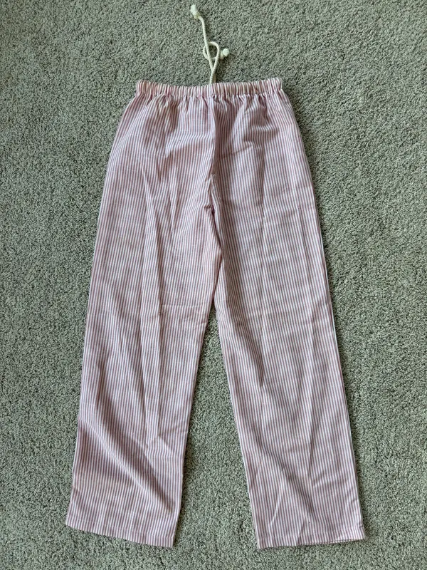 Pink Striped Linen Pants Size none - Image 2
