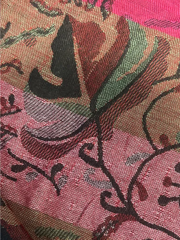 World Market Dark Floral Shawl Scarf Fringe Neck Warmer - Image 7