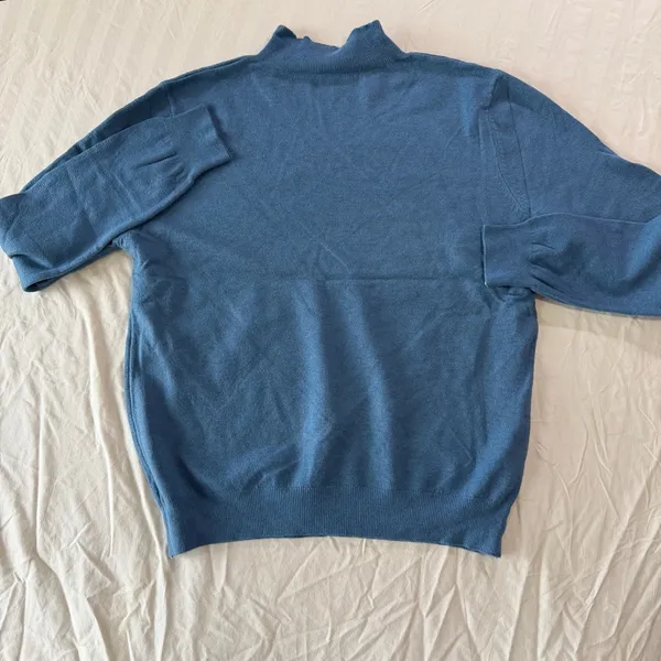 Women's Blue Soft Mock Turtleneck Long Sleeve Sweater Size M #260367 - Image 5