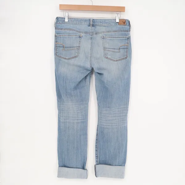 American Eagle Outfitters Jeans Womens 8 Blue Denim Cotton Distressed Skinny Leg - Image 6