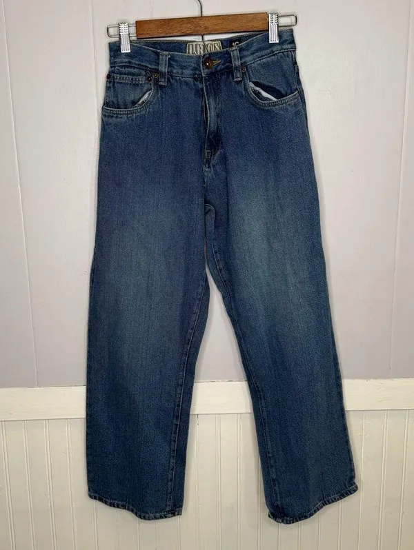Y2K Baggy Jeans, Wide Leg, Mid Rise, Carpenter/Skater style, Petite/Ankle Crop - Image 2