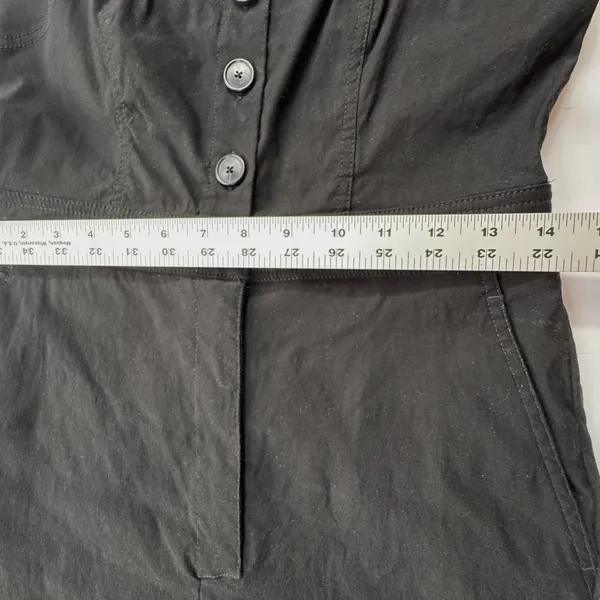 Maeve Anthropologie The Colette Jumpsuit Womens 8 Black Wide Leg Linen Blend‎ - Image 6