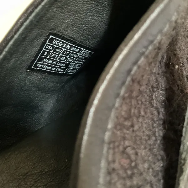 UGG Black Tweed Wooden Clog Mules Heels Women’s Size 9 - Image 8