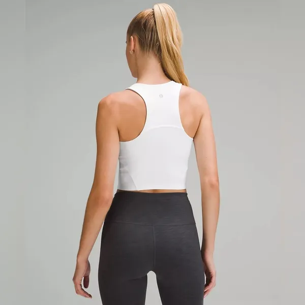 White Lululemon Wunder Train Racerback Tank Top - Image 3