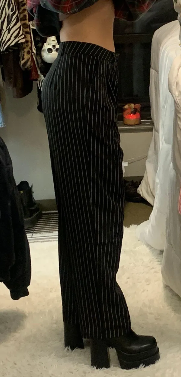 Striped Trousers Black - Image 2