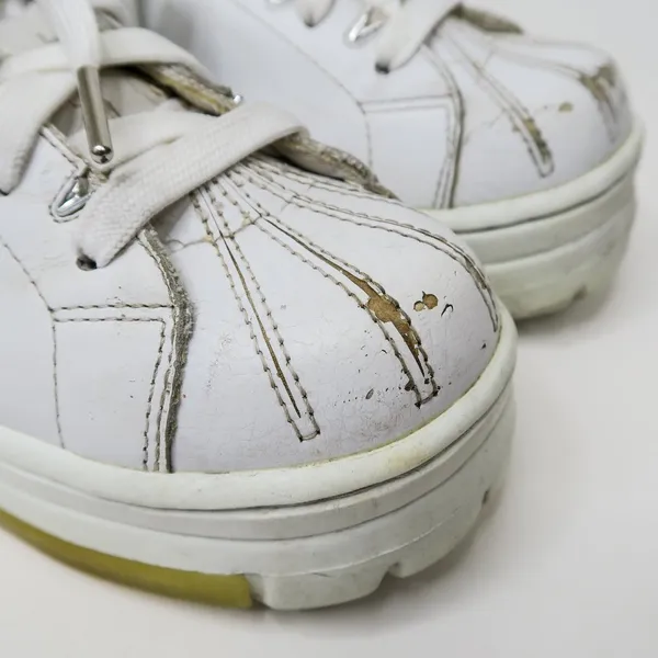 Vintage 90s Skechers White Chrome Platform Sneakers - Image 9