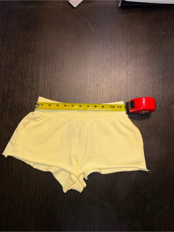 KatieJ NYC Dylan Shorts Butter Yellow Tween Knit Lounge Shorts - Image 4