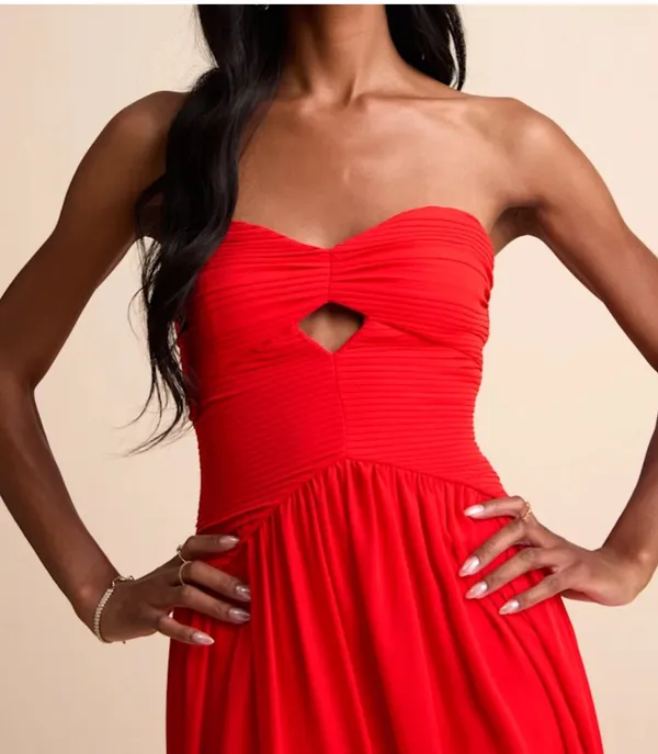 Lulus Red Maxi Dress - Image 3