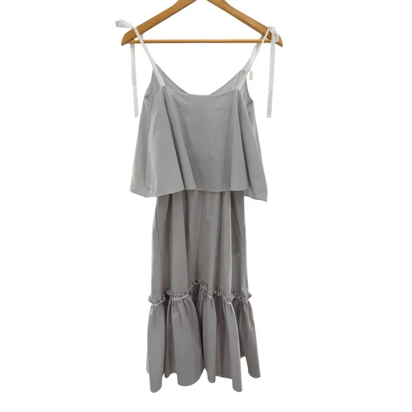 Prose & Poetry Womens Blue White Seersucker‎ Stripe Popover Midi Dress Size S - Image 5