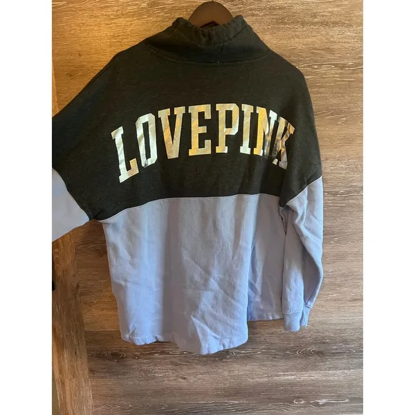 PINK - Victoria's Secret Pullover high neck sweater Love Pink Gray purple - Image 7