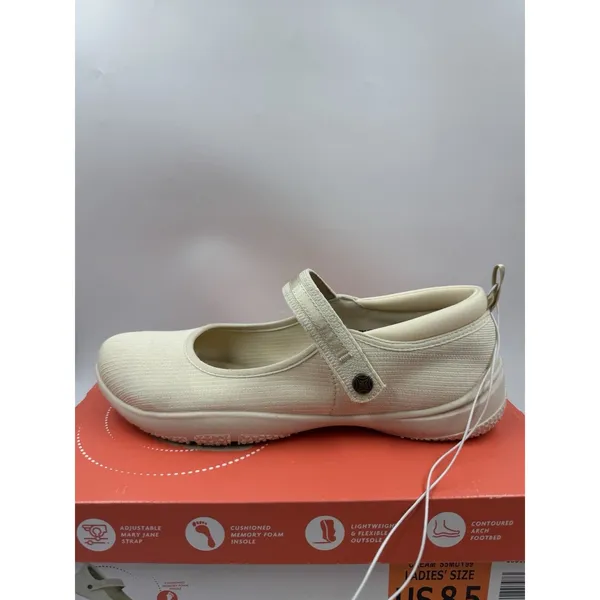 Jsport Womens Shoes Beige Mary Jane Memory Foam Contoured Arch Lightweight 8.5 - Image 10