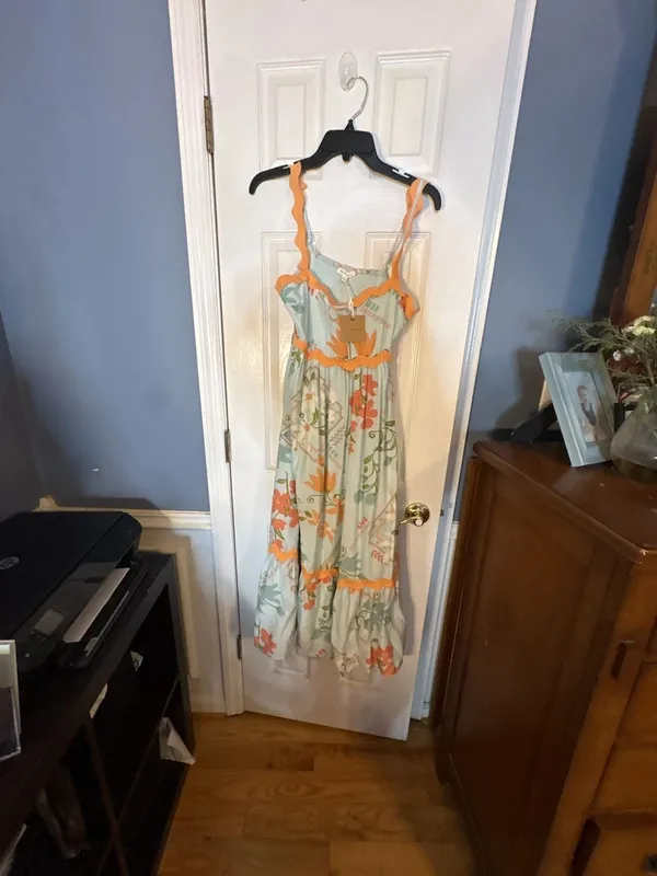 Blu Pepper Floral Midi Dress Size M - Image 3