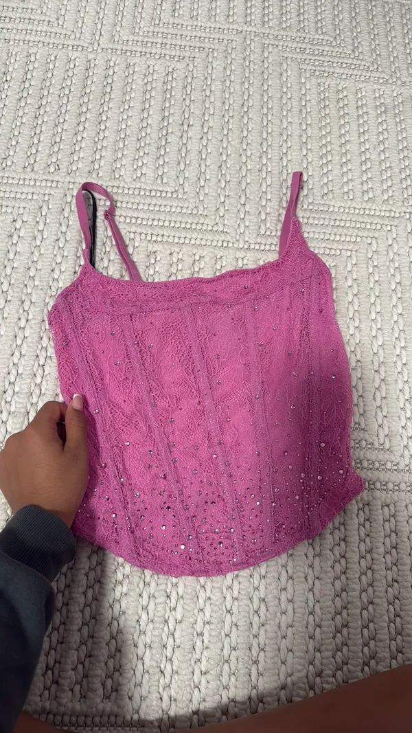 Forever 21 Pink Corset Top - Image 2