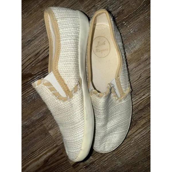 Jack Rogers Preppy Designer Quiet Luxury Loafer Flats‎ Gold Sneakers 5.5 - Image 6