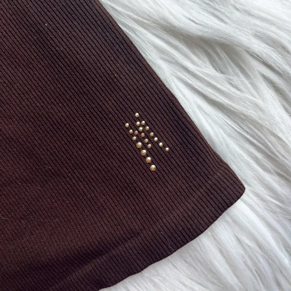 Marciano Guess 2000's Brown Seamless Off the Shoulder Top - Image 3