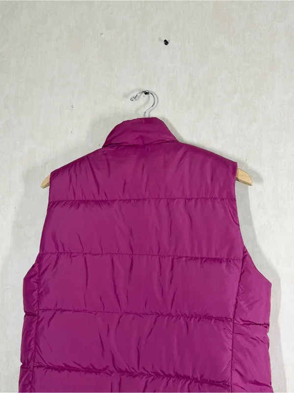 Lands’ End Women’s Down Puffer Quilted Vest Full Zip in Pink M - Image 5