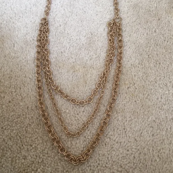 Anthropologie 4 for $20! NEW Gold Chain layering statement necklace - Image 2