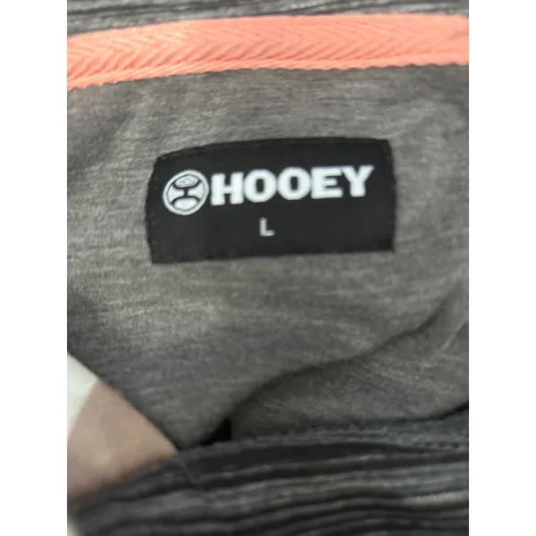 Hooey Womens Gray Space Dye Geometric Raglan Pullover Hoodie Sweatshirt L - Image 7