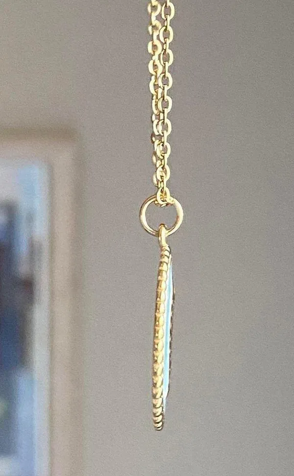 Handmade gold tone stainless steel fish necklace 🐟🌀 - Image 7