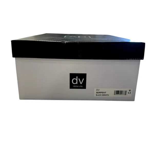 DV Dolce Vita Serpent Double Band Footbed Sandals in Black Smooth, Size 9.5 - Image 6