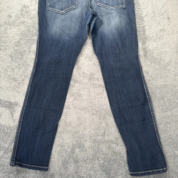Ariat Real Denim Jeans Women 33R Blue Mid Rise Skinny Ella Stretch Denim Cowgirl - Image 11