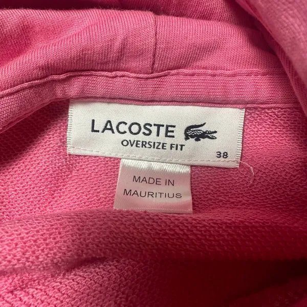 Lacoste Bubblegum Pink Hoodie Sweatshirt - Image 5
