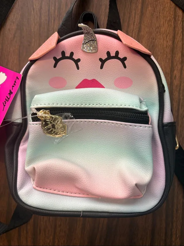 NEW Betsey Johnson Pastel Unicorn Mini Backpack Pink Mint NWT - Image 3