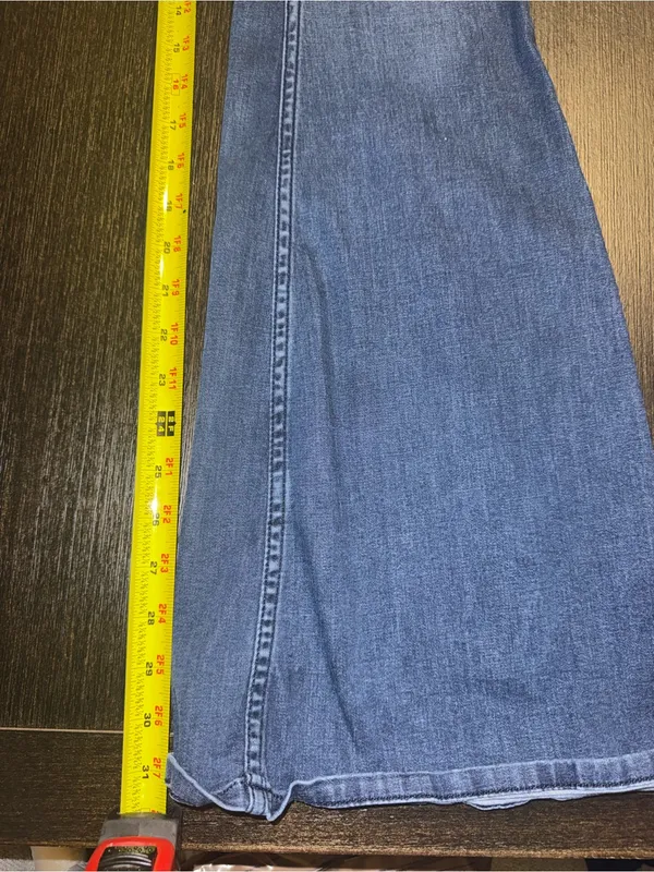 Free People Penny Pull-On Flare Jeans in Echo Blue Size 28 R - Image 4