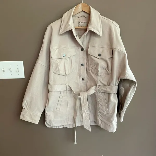 NWT Free People Clyde Shirt Jacket Mineral‎ Medium - Image 3