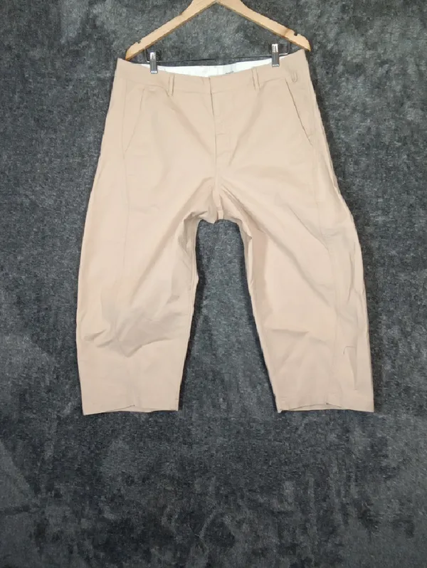 Maeve Light Beige Trousers Cotton Blend Cropped Barrel Leg Vacation Womens 14 - Image 9