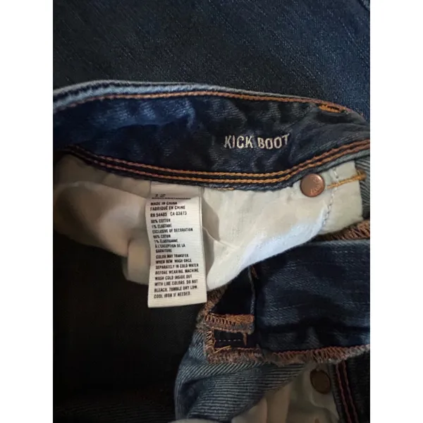 American Eagle Kick Boot Jeans Womens 12 Medium Wash Denim Bootcut‎ Stretch - Image 6