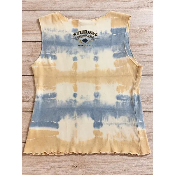 Vintage 2005 Harley Davidson Sturgis Black Hills Rally Tie Dye Tank Top Small - Image 2