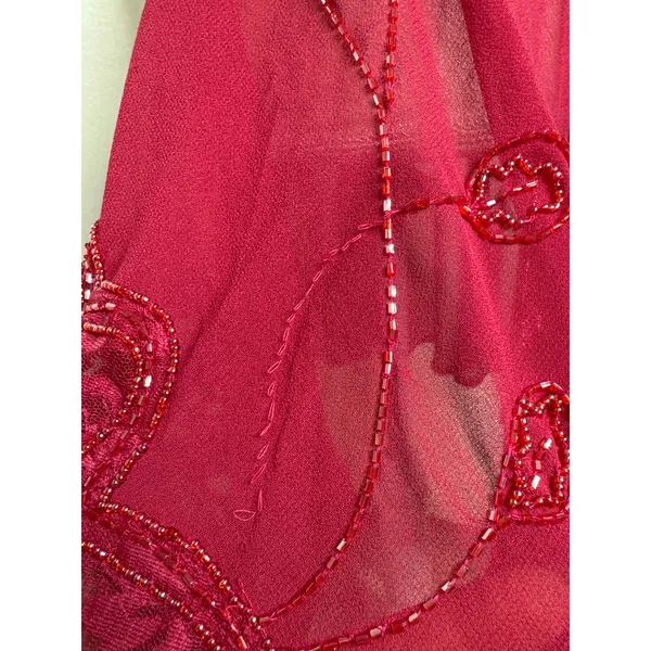 Vintage Beaded Mesh Keyhole Mini Dress - Y2K Fairycore Whimsygoth Read - Image 8