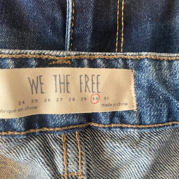 Free People We The Free Women’s Zip It Up Denim Jean Skirt 100% Cotton Size 30 - Image 9
